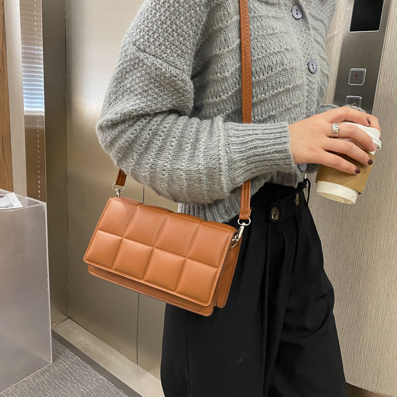 Fashion Ladies Shoulder Bag PU Small Square Bag Messenger Backpack