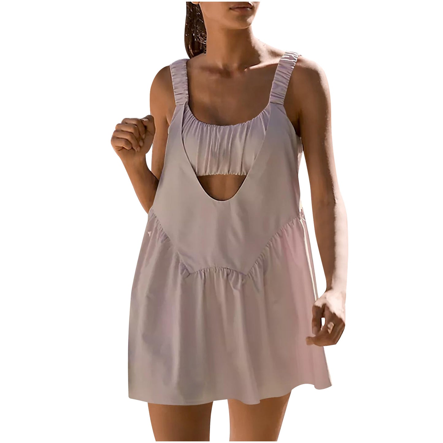 Casual Summer Tennis Dress Built-in Bra Casual Sports