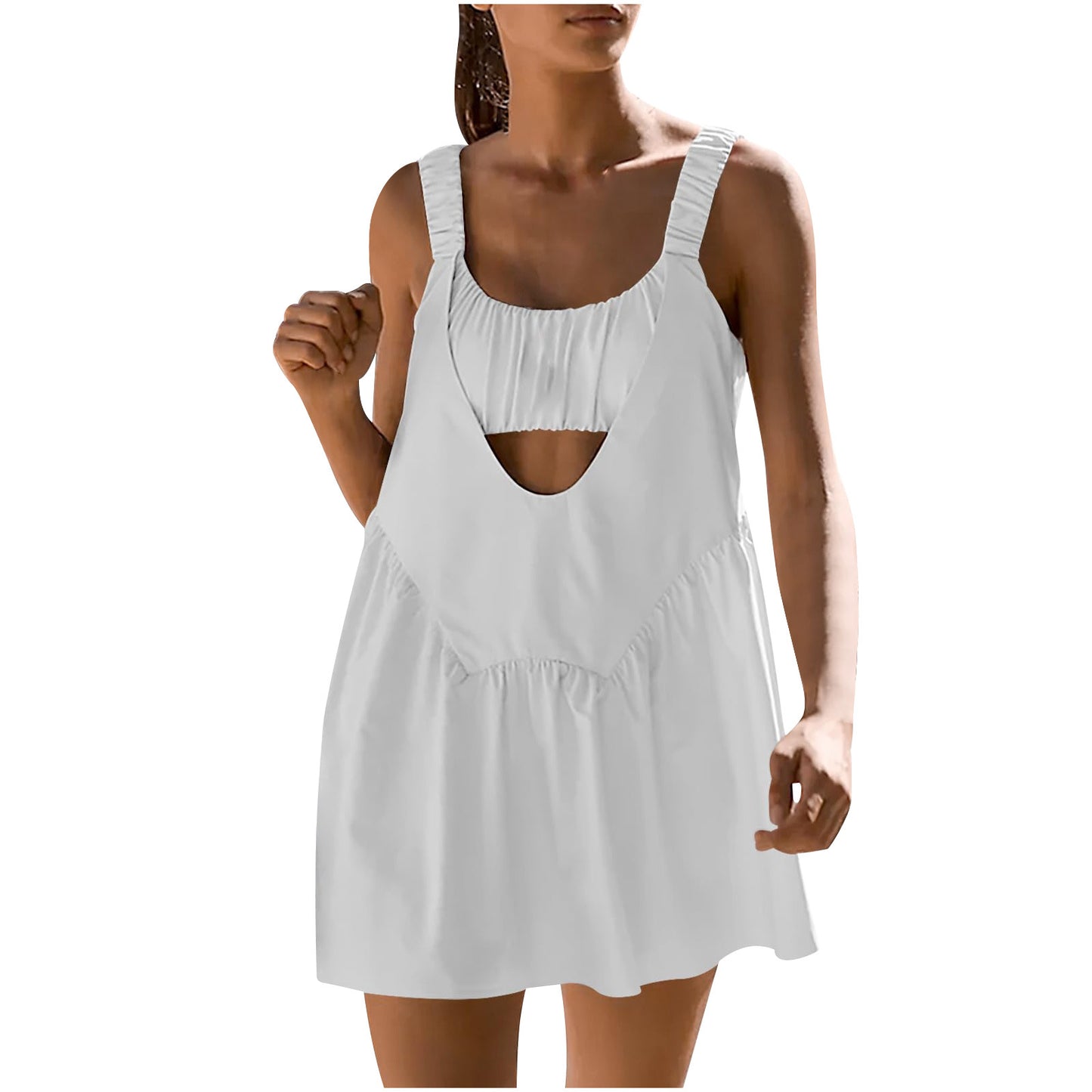 Casual Summer Tennis Dress Built-in Bra Casual Sports