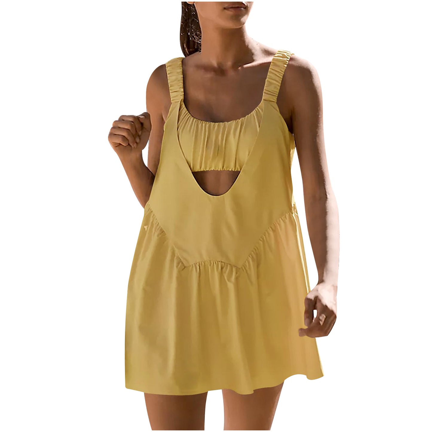 Casual Summer Tennis Dress Built-in Bra Casual Sports