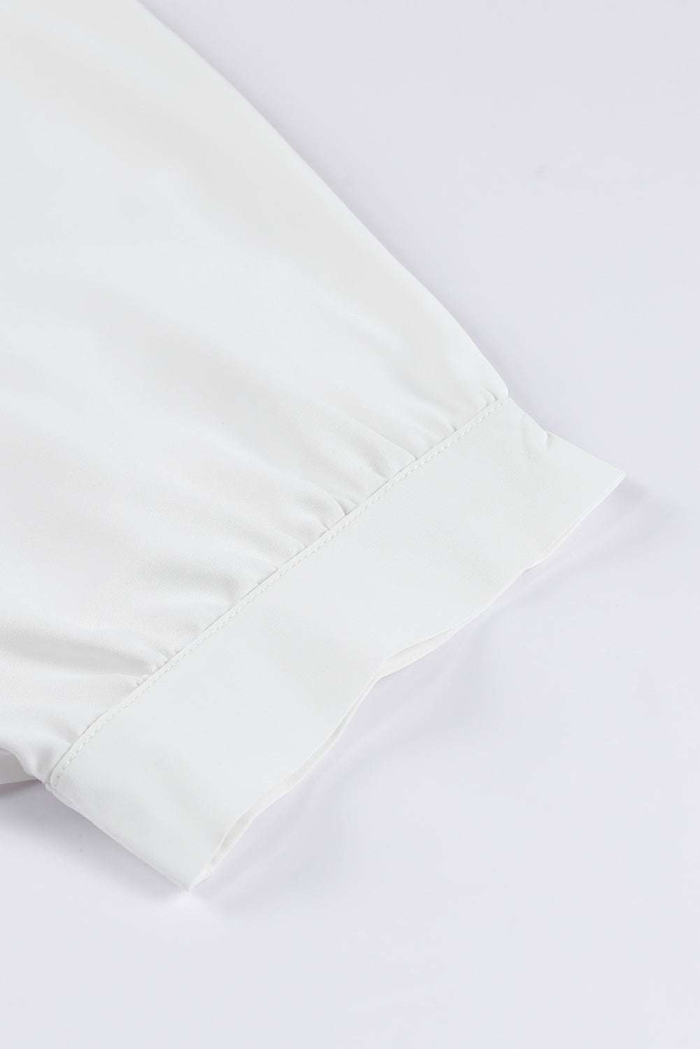 White Plain 3/4 Batwing Sleeve Oversize Button Up Shirt