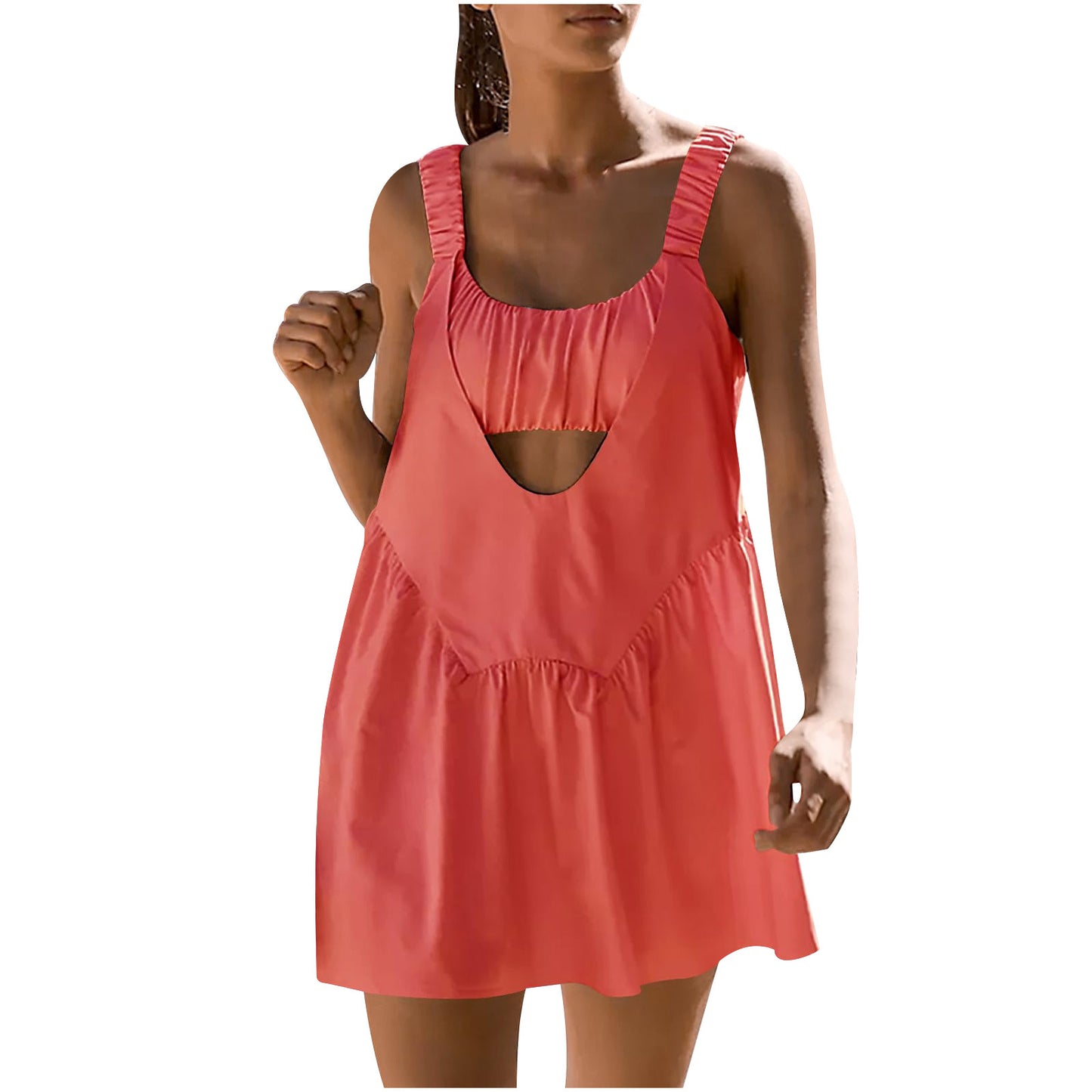 Casual Summer Tennis Dress Built-in Bra Casual Sports