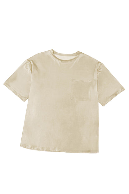 Apricot Solid Loose Fit T Shirt