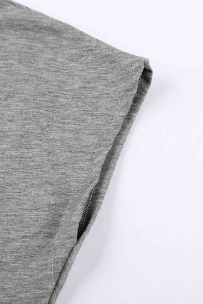 Black Short Sleeve Basic T Shirt with Patch Pocket