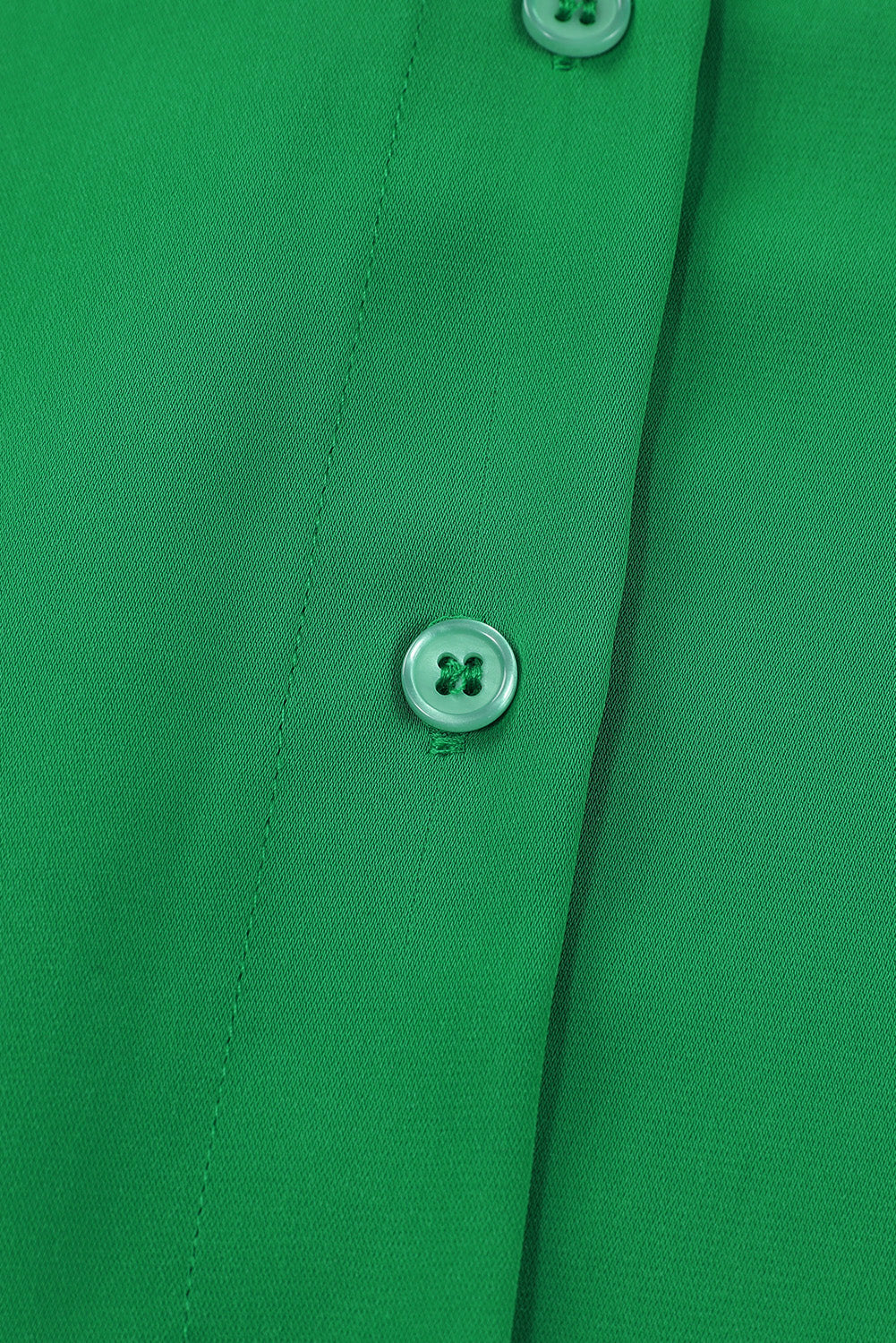 White Plain 3/4 Batwing Sleeve Oversize Button Up Shirt