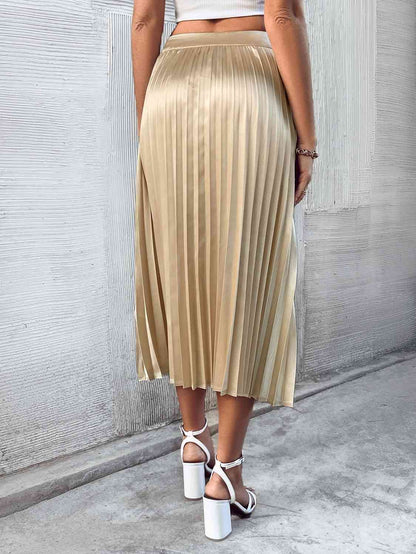 Pleated Midi Skirt